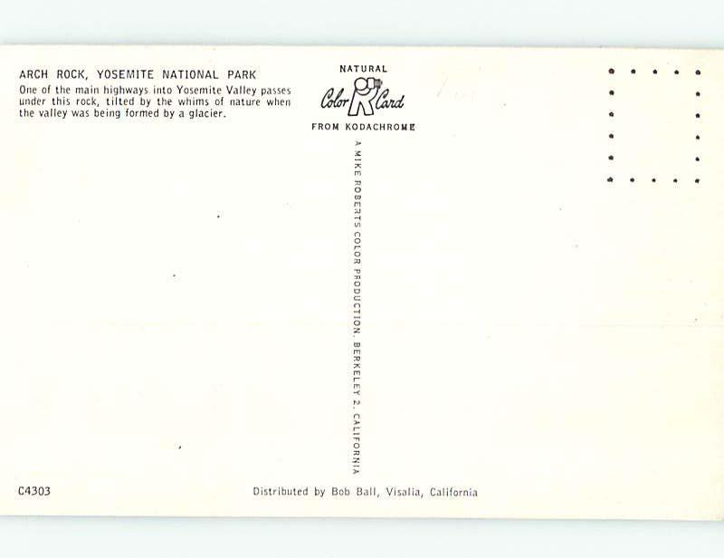 Pre-1980 YOSEMITE NATIONAL PARK Stockton & Modesto California CA HJ7480