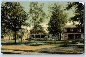 Fredonia New York NY Postcard Homes Central Ave. Exterior c1910 Vintage Antique