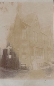 Roundhay Road Leeds Antique Real Photo Postcard