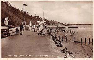 DOVERCOURT BAY ESSEX UK LOWER PROMENADE & SANDS POSTCARD c1948