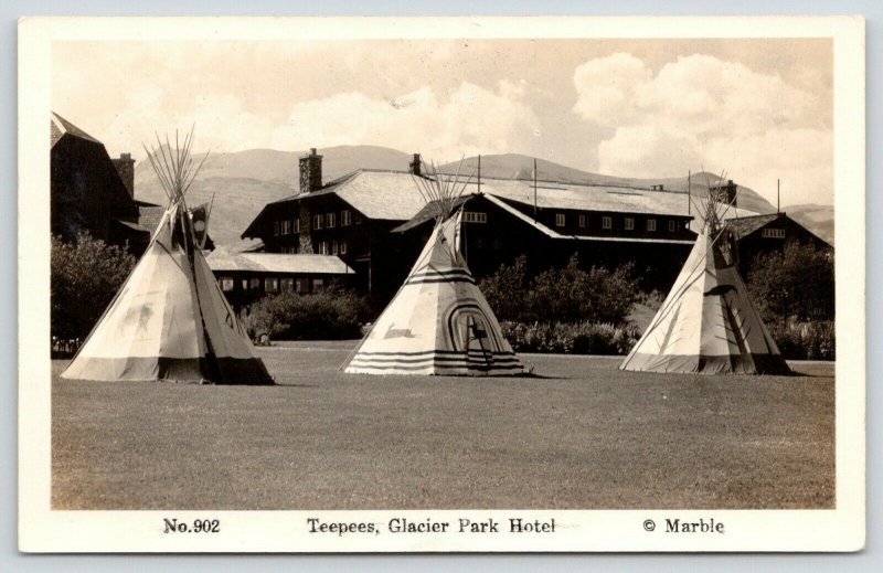 East Glacier Park MontanaGlacier Park Hotel & Teepees1930 R.E. Ted Marble RPPC