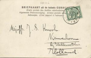 curacao, N.W.I., WILLEMSTAD, Queen Emma Bridge, Governments House (1909) Stamp