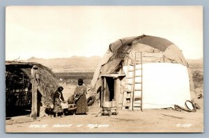 AMERICAN APACHE INDIANS OF ARIZONA VINTAGE REAL PHOTO POSTCARD RPPC