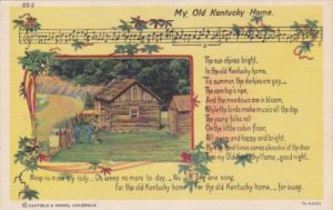 Song Card My Old Kentucky Home Curteich