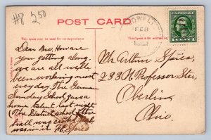 J87/ Lowell Ohio Postcard c1910 Washington County Birdseye River712