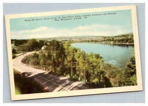 Vintage 1930's Postcard St. John River Valley Aroostook New Brunswick Canada