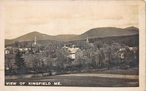 View of Kingfield ME Real Photo Postcard