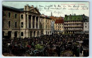 QUEBEC Champlain Market CANADA Postcard