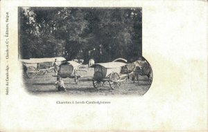 Cambodia Cambodian Ox Carts 06.74 
