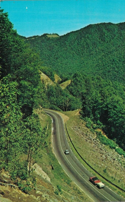 USA The Transmountain Highway Descending Into North Carolina Postcard 07.32