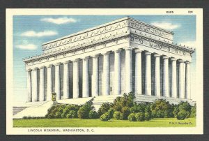 Ca 1924 PPC WASH DC THE LINCOLN MEMORIAL DATA ON BACK MINT