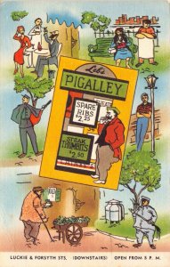 Linen Postcard Leb's Pigalley Restaurant in Atlanta, Georgia~129656