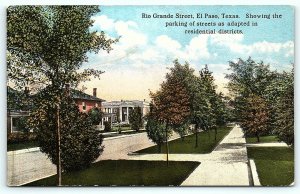 Postcard TX EL Paso Pre 1920s View Rio Grande Street R55