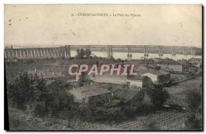 Old Postcard Cubzac Bridges The Bridge of Pietons