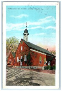 1920 Home Moravian Church Building Winston-Salem North Carolina Vintage Postcard