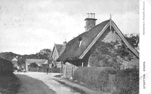 Street Scene Stretton Staffordshire 1906 UK postcard