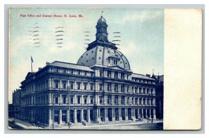 Vintage 1908 Postcard Post Office and Custom House Building St. Louis Missouri