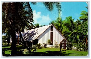 1969 Front View Island Memorial Chapel Kwajalein Marshall Islands Postcard