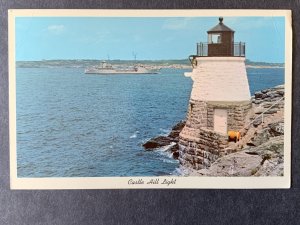 Castle Hill Light Newport RI Chrome Postcard H1180085913