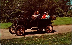 Vtg Mt Pleasant Iowa IA Midwest Old Settlers Threshers Reunion Car Postcard