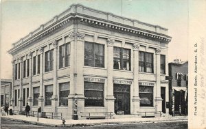 Aberdeen South Dakota 1910 Postcard First National Bank