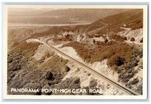 c1940's Panorama Point High Gear Road San Bernardino CA RPPC Photo Postcard