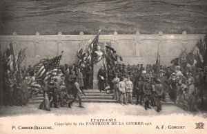 Vintage Postcard Etats-Unis Copyright Pantheon De La Guerre P. Carrier-Belleuse