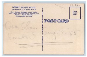 c1940's Desert Haven Motel Lovelock Nevada AAA Roadside NV Unposted Postcard