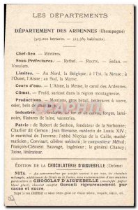 Old Postcard geographical maps of Chocolaterie & # 39Aiguebelle Ardennes Cath...