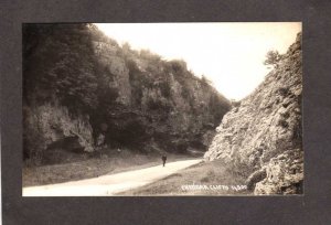 UK Somerset Cheddar Cliffs British United Kingdom Real Photo RPPC Postcard