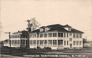 PC1/ Orwell New York RPPC Postcard c1910 Oswego County Sanitarium 63
