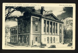 Littleton, New Hampshire/NH Postcard, Post Office & Federal Building, B&W