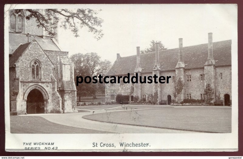 dc1324 - ENGLAND Winchester 1905 St. Cross. Wickham Series. Real Photo Postcard