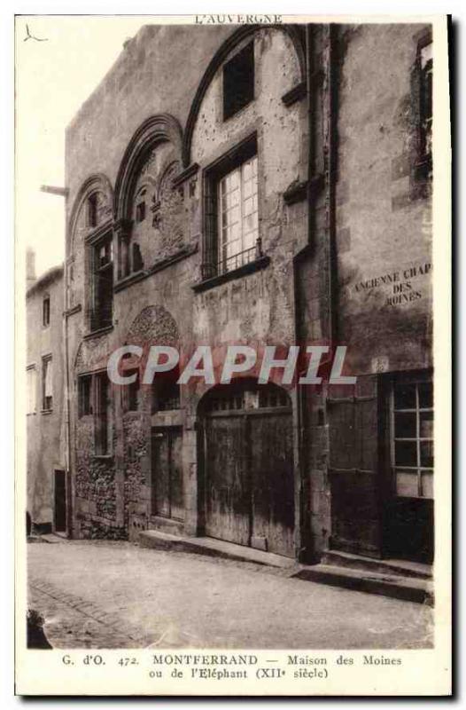 Postcard Old House Montferrand Monks or the Elephant