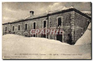 Old Postcard Mont Ventoux Vaucluse Observatory in the Snow