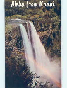 Chrome WATERFALL SCENE Kauai Hawaii HI AG3961