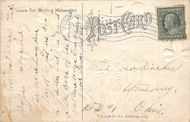 G1/ Patriotic Postcard c1910 Uncle Sam Ireland Toast Flags Top Hat 8