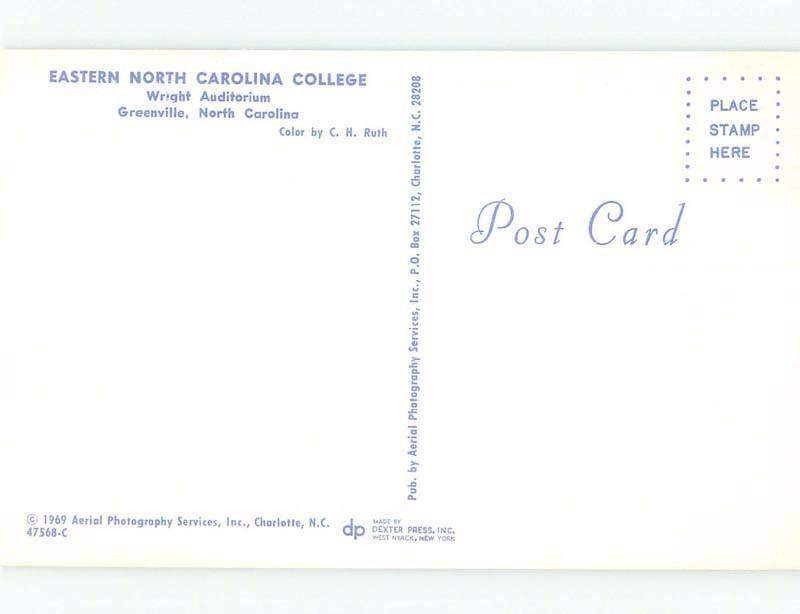 Pre-1980 East North Carolina College - Greenville North Carolina NC E1365-22