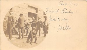 J4/ Long Branch New Jersey RPPC Postcard c10 Well-Dressed Men Eye Patch165