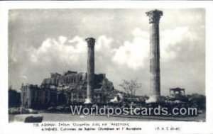 Colonnes de Jupiter Olympien et I'Acropole Athenes Greece Unused 