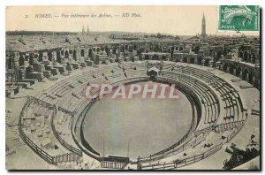 Old Postcard Nimes Inside view of Arenes