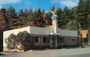 Glen Falls New York Blue Mill Restaurant Street View Vintage Postcard K59292