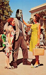 UNIVERSAL STUDIO~A 7 FOOT FRANKENSTEIN AT VISITORS CENTER-GRAY LINE POSTCARD