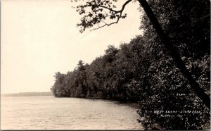 RPPC View of West Shore, Stone Lake Planets WI Vintage Postcard V65