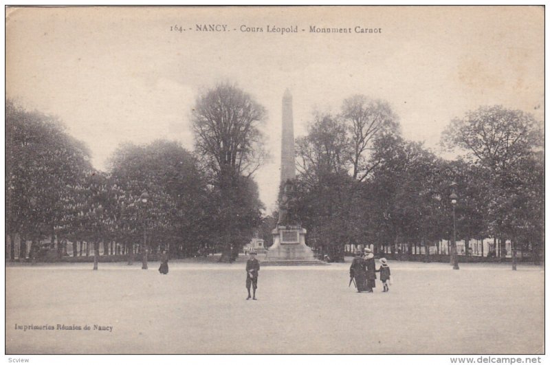 Cours Leopold - Monument Carnot, NANCY (Meurthe et Moselle), France, 1900-1910s