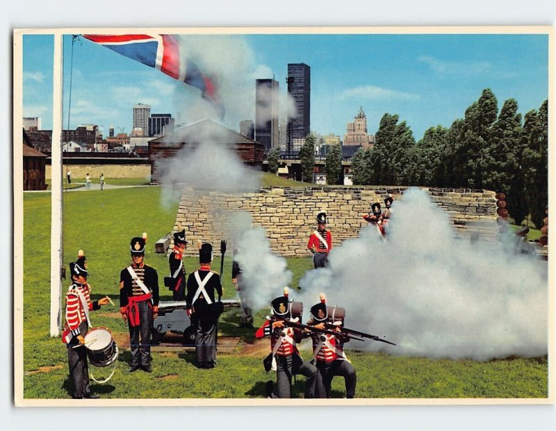 Postcard Ceremonial Firing of Cannon Old Fort York Toronto Ontario Canada