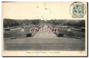 Old Postcard Chateau of Vaux le Vicomte View Parterre