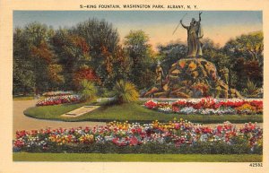 King fountain, Washington Park Albany, New York, USA R.P.O., Rail Post Office...