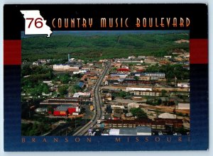 c1960 Branson Missouri Postcard Aerial View Highway Otherwise Music Boulevard