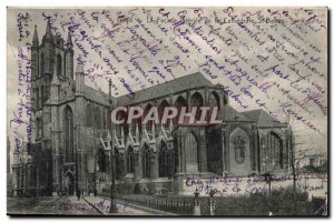 Belgie Belgium Ghent Old Postcard The lateral façade of the Cathedral St Bavo